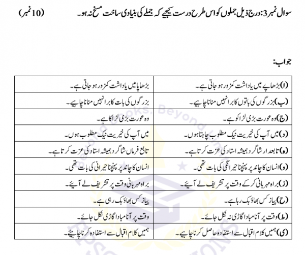 PMS URDU SOLVED PAST PAPERS 6